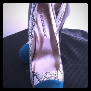 Two Toned Just Fab Stilettos Platform Heels